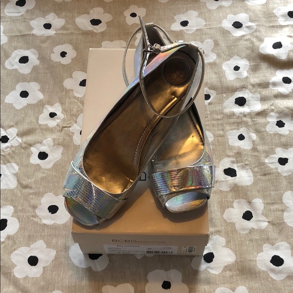 BCBGeneration Shoes - BCBGeneration silver peep toe shoes BCBGeneration Shoes - BCBGeneration silver peep toe shoes